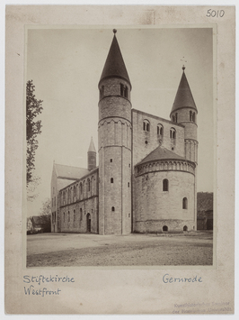 Vorschaubild Gernrode: Stiftskirche, Westfassade, Seminarstempel Version 3 "Kunsthistorisches Seminar der Hansischen Universität